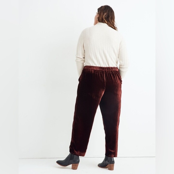 EUC Velvet Tapered Pleated Pull-On Pant | Red Purple Trousers | Women’s Plus XXL - Picture 15 of 16